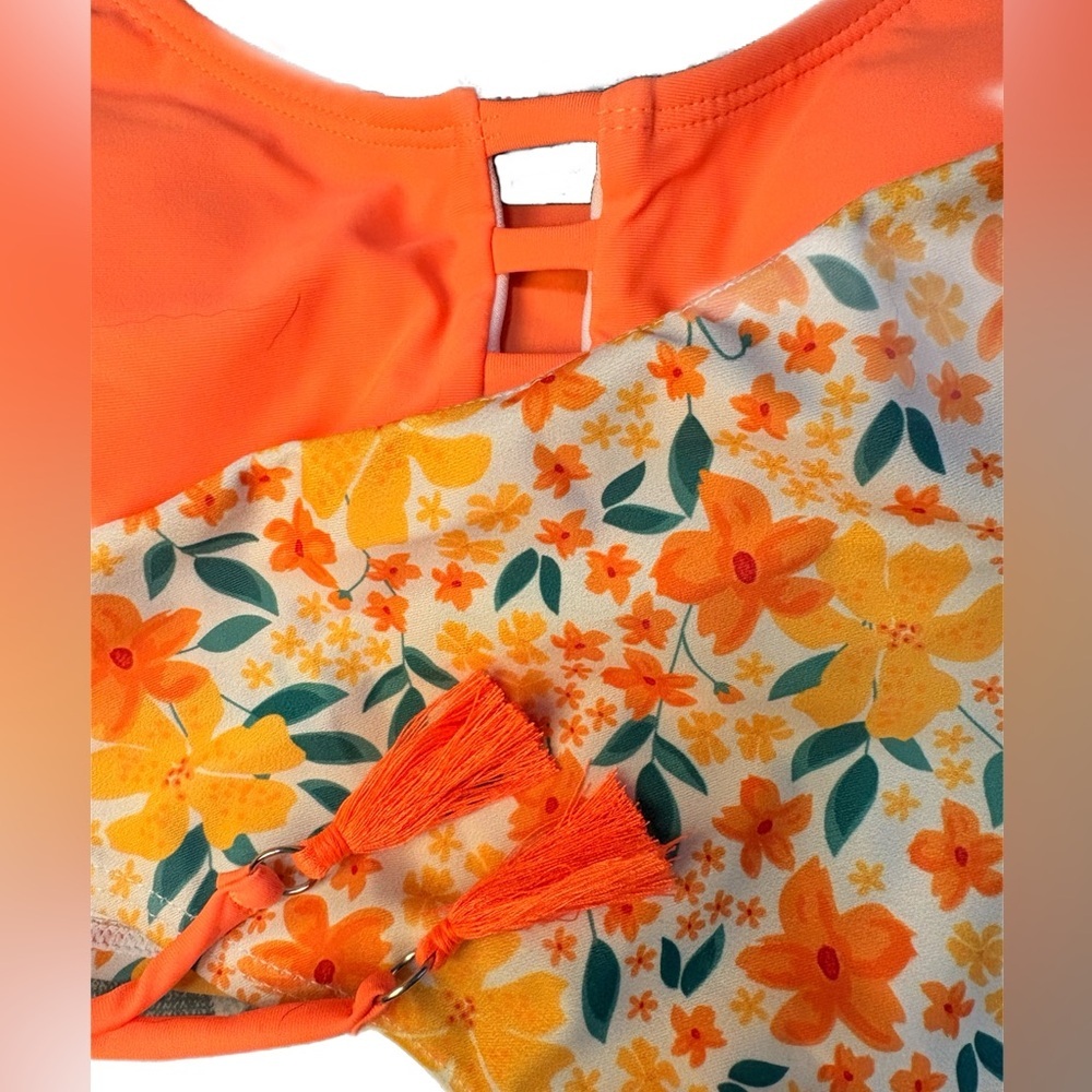 SHEIN Orange Floral Bikini Set - Picture 3 of 6